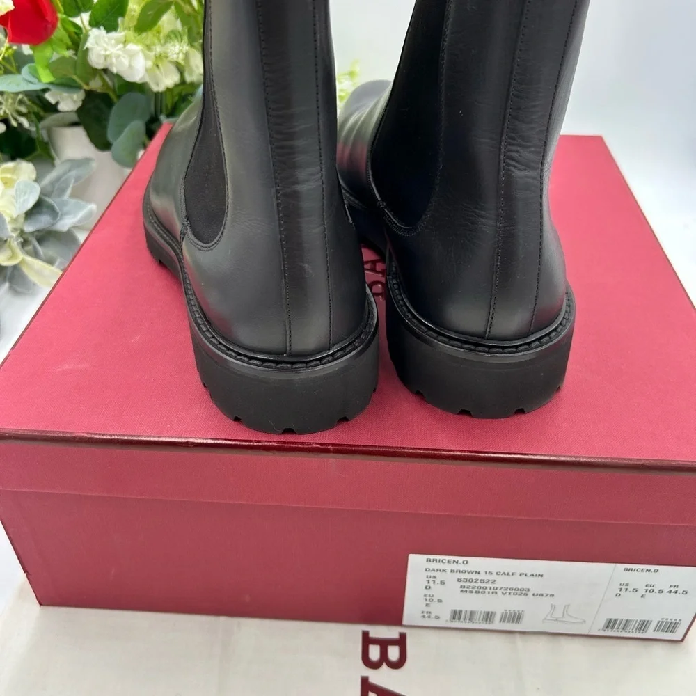Men's Bally calf skin leather Chelsea boots size 11.5 made in Italy